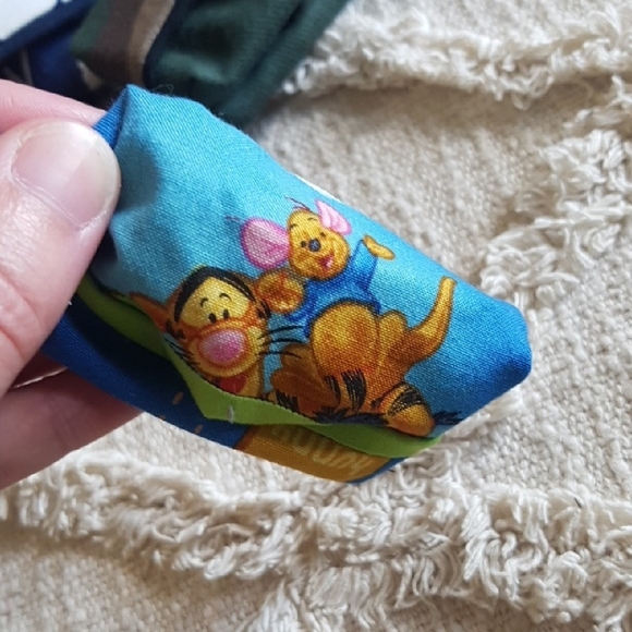 Doggy Poo Bag Blue & Yellow Disney Winnie The Pooh Tigger & Roo Handsewn Pouch - Picture 2 of 4